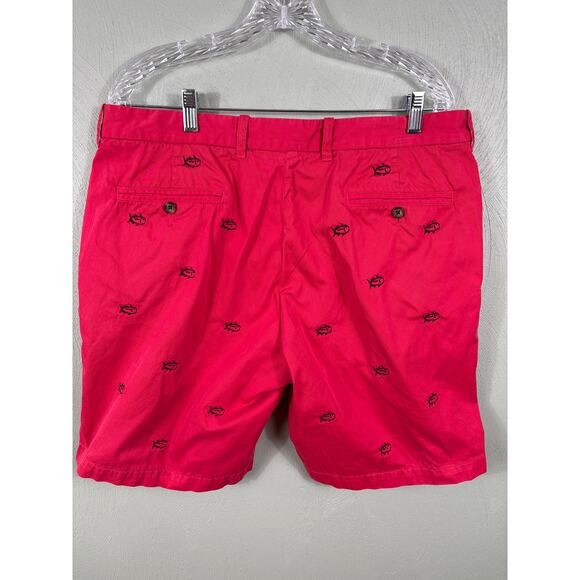 Southern Tide Men's Shorts Size 36 Red Fish Embroidered Summer Casual - Picture 2 of 10
